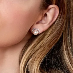 Akoya Pearl & Diamond Amour Earrings