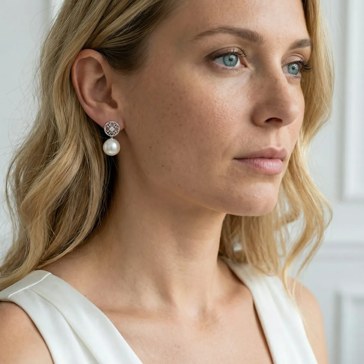 Akoya Pearl & Diamond Faye Drop Earrings