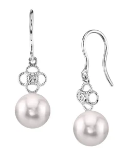 Akoya Pearl & Diamond Lacy Earrings