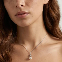 Akoya Pearl & Diamond Lacy Pendant