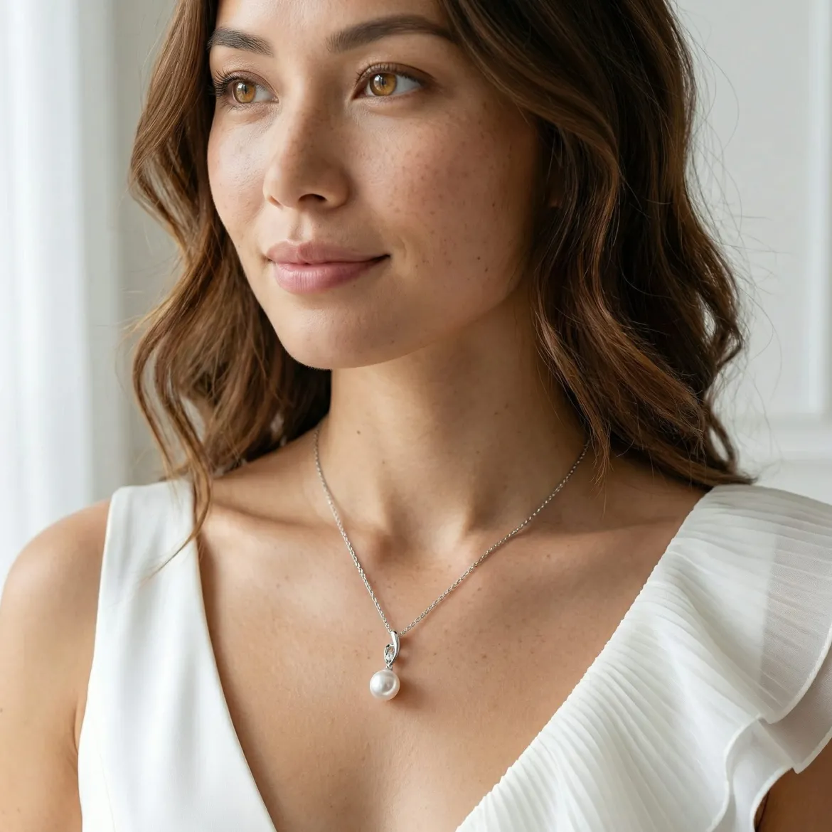 Akoya Pearl & Diamond Lois Pendant