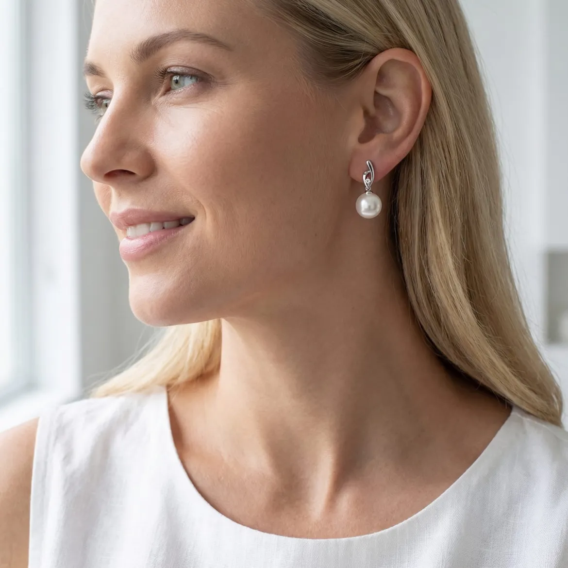 Akoya Pearl & Diamond Lois Earrings