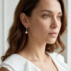 Akoya Pearl & Diamond Michelle Earrings
