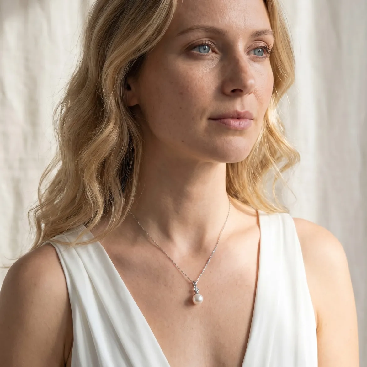 Akoya Pearl & Diamond Michelle Pendant