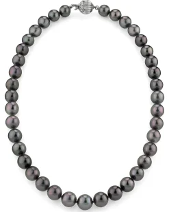 Aubergine "Eggplant Purple" Tahitian Pearl Necklace, 9.0-11.0mm - AAAA Quality