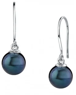 Black Akoya Pearl Linda Earrings
