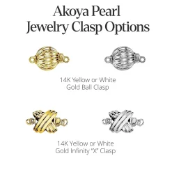Black Japanese Akoya Choker Length Pearl Necklace, 6.5-7.0mm - AA+ Quality