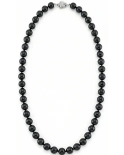 Black Japanese Akoya Pearl Necklace 8.0-8.5mm - AAA Quality