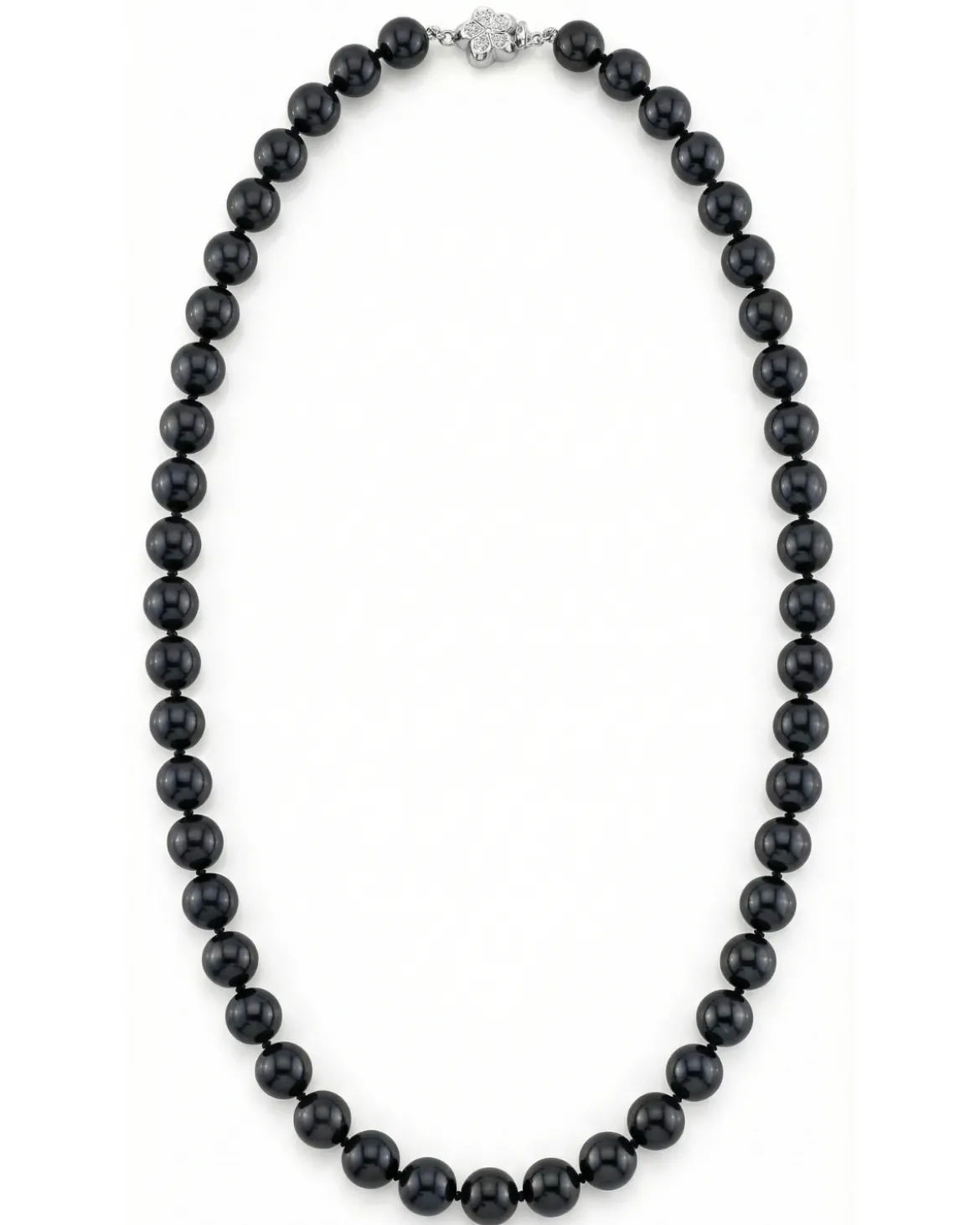 Black Japanese Akoya Pearl Necklace 8.0-8.5mm - AAA Quality