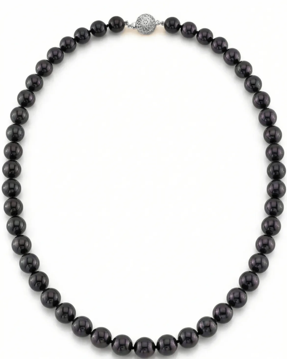 Black Japanese Akoya Pearl Necklace, 8.5-9.0mm - AAA Quality