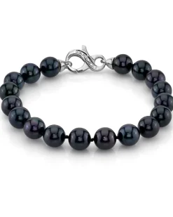 Black Japanese Akoya Pearl Bracelet, 8.0-8.5mm