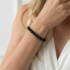 Black Japanese Akoya Pearl Bracelet, 7.0-7.5mm