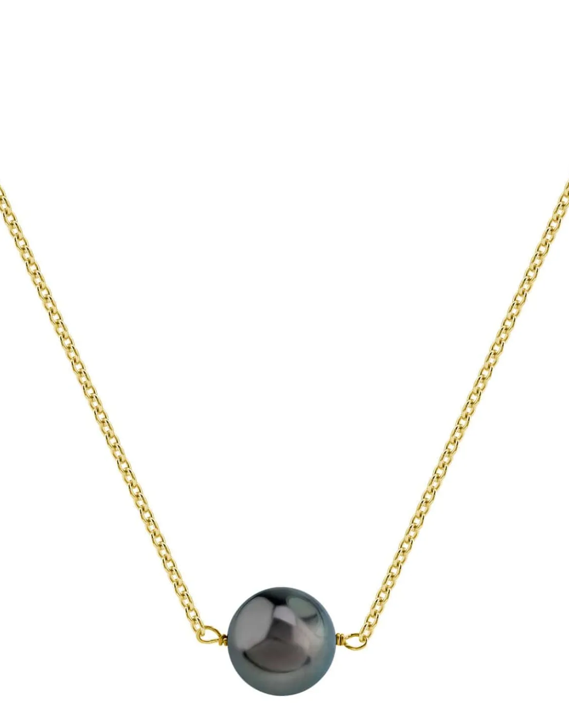 Black Tahitian Pearl Floating Solitaire Pendant