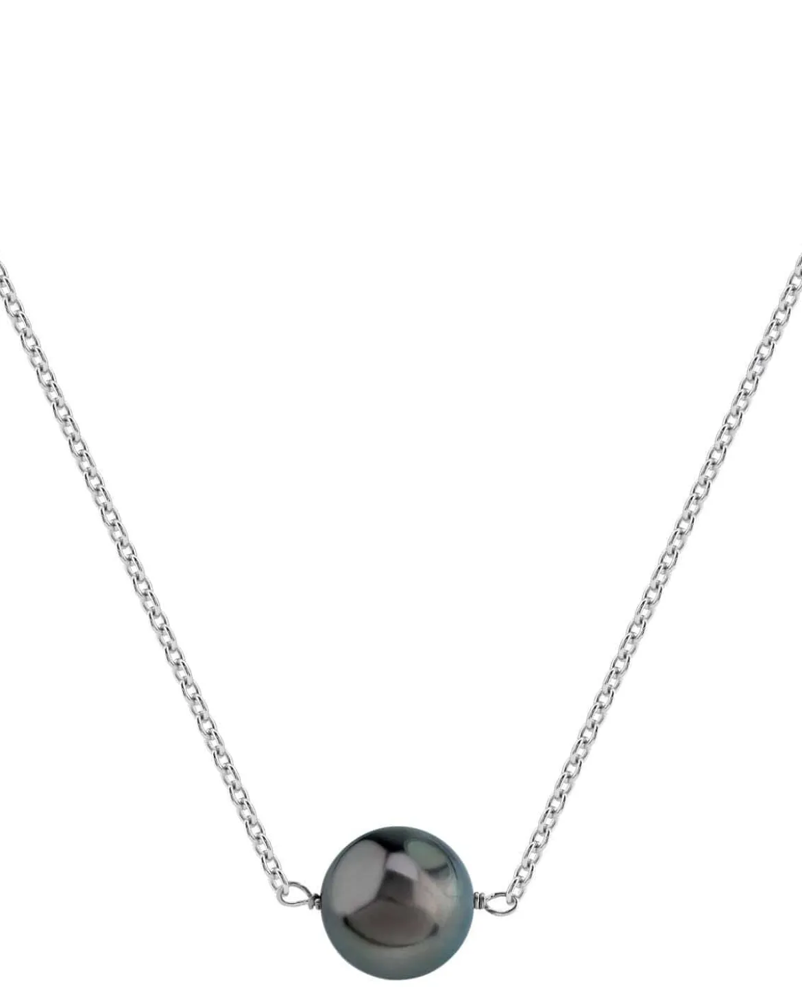 Black Tahitian Pearl Floating Solitaire Pendant