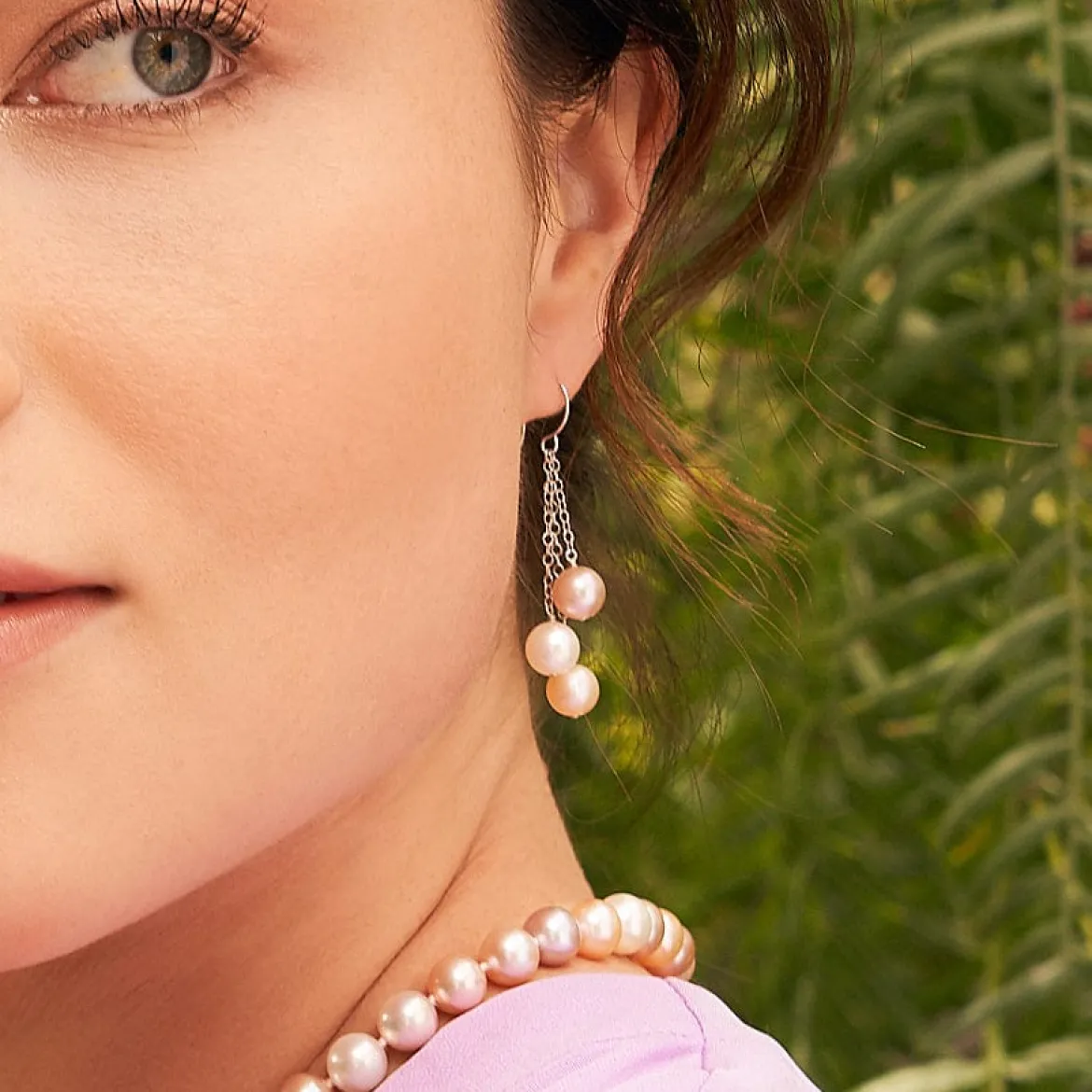 Freshwater Multicolor Pearl Cluster Earrings