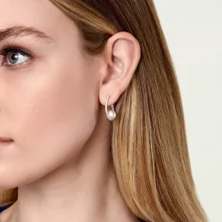 Freshwater Pearl & Diamond Eliza Drop Earrings