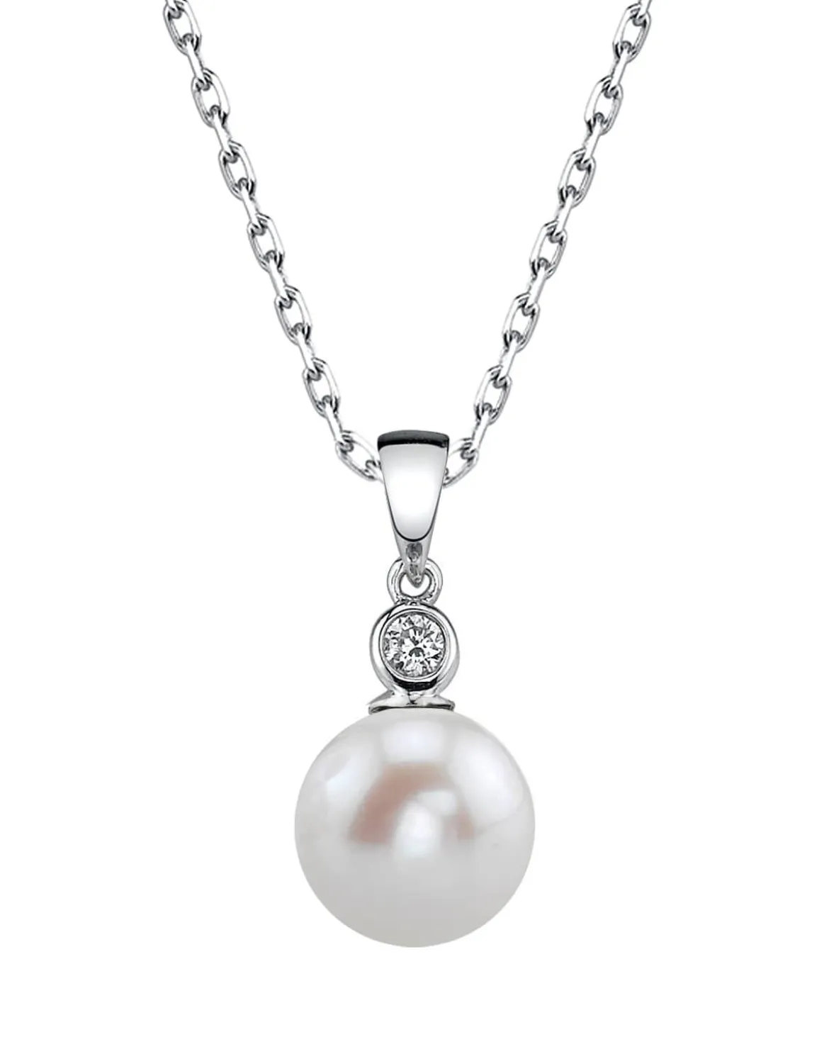 Freshwater Pearl & Diamond Michelle Pendant
