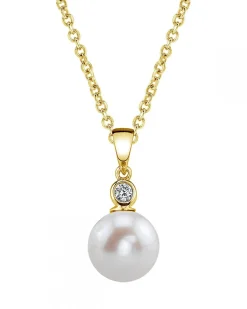 Freshwater Pearl & Diamond Michelle Pendant