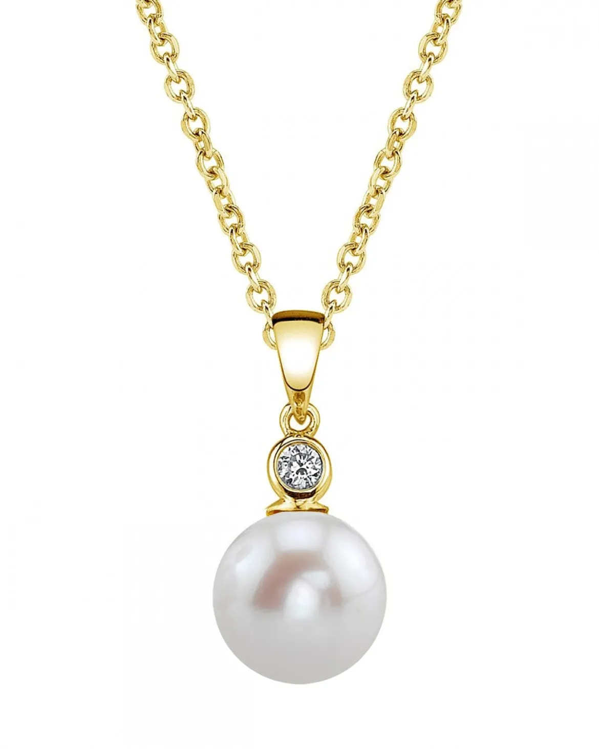 Freshwater Pearl & Diamond Michelle Pendant