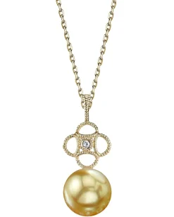 Golden South Sea Pearl & Diamond Gentry Pendant