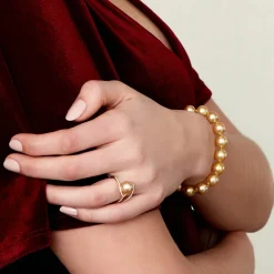Golden South Sea Pearl Bracelet, 9.0-10.0mm