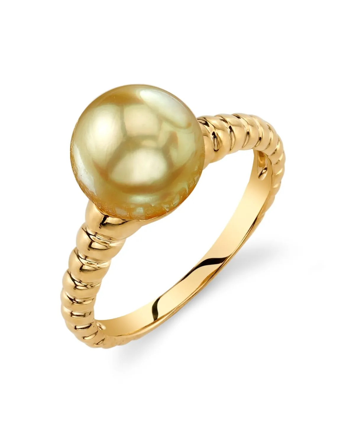 Golden South Sea Pearl Echo Ring
