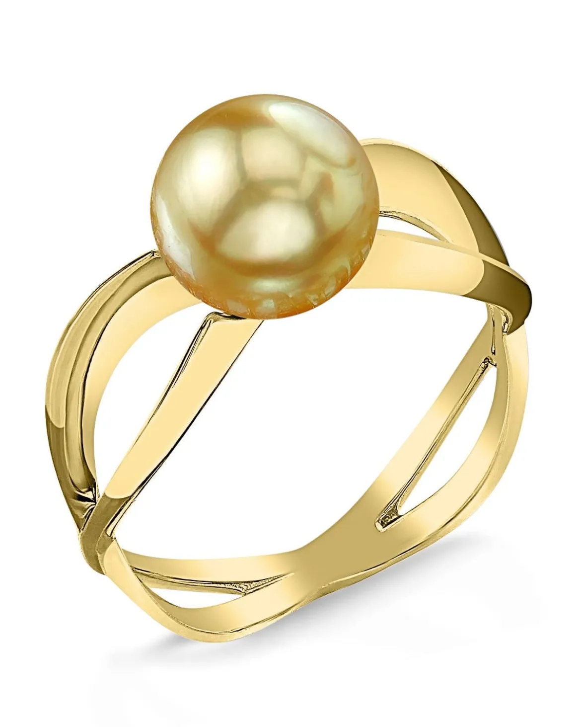 Golden South Sea Pearl Lana Solitaire Ring