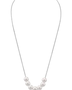 Japanese Akoya Pearl 14K Gold Tin Cup Celeste Necklace