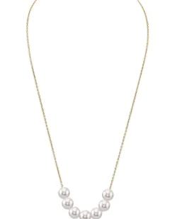 Japanese Akoya Pearl 14K Gold Tin Cup Celeste Necklace