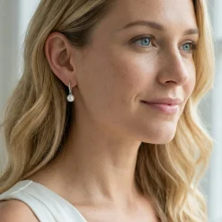 Japanese Akoya Pearl Via Earrings