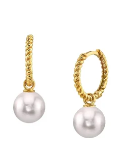 Japanese Akoya Pearl Via Earrings