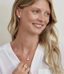 14K Gold Freshwater Pearl & Diamond Lois Pendant