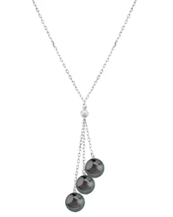 14K Gold Tahitian Pearl Tincup Cluster Pendant