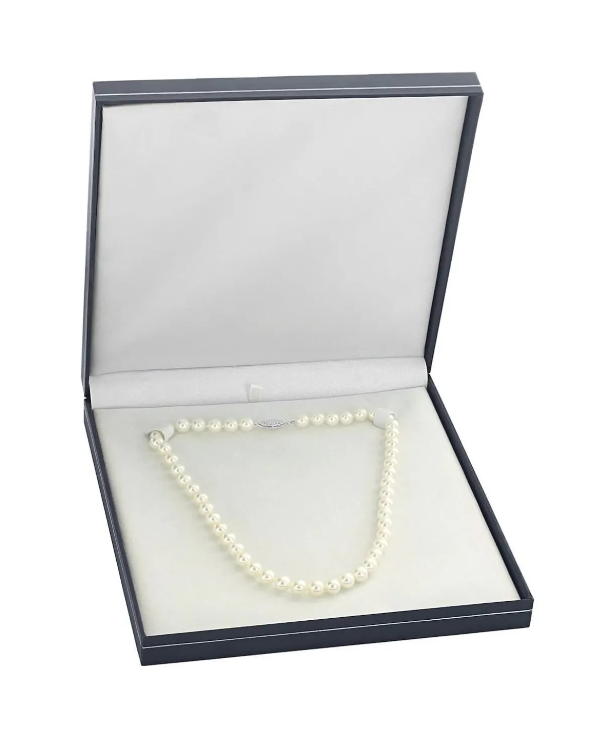 8.0-8.5mm Double Strand White Freshwater Pearl Necklace