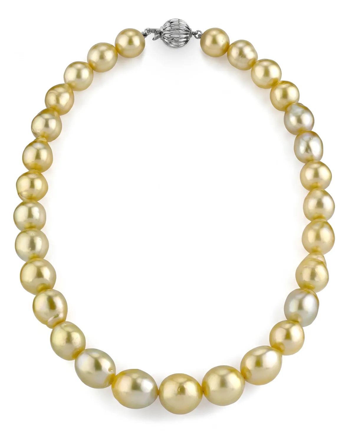 11-14mm Drop-Shape Golden South Sea Pearl Necklace - AAA Quality