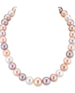 11.5-12.5mm Freshwater Multicolor Pearl Necklace - AAAA Quality