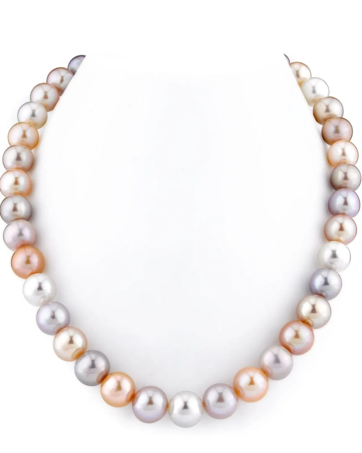 10.5-11.5mm Freshwater Multicolor Pearl Necklace - AAAA Quality