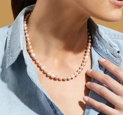 7.0-7.5mm Freshwater Multicolor Pearl Necklace - AAA Quality