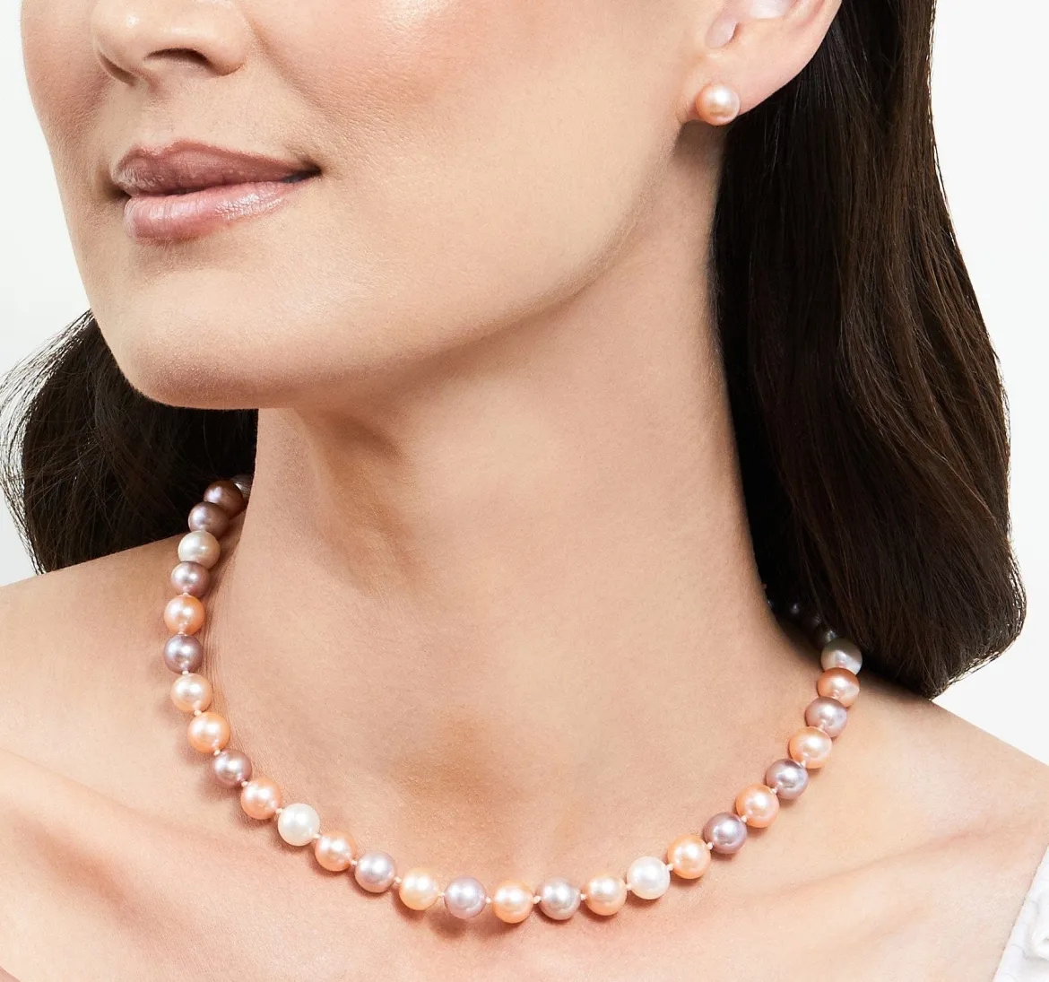 8.5-9.5mm Freshwater Multicolor Pearl Necklace - AAAA Quality