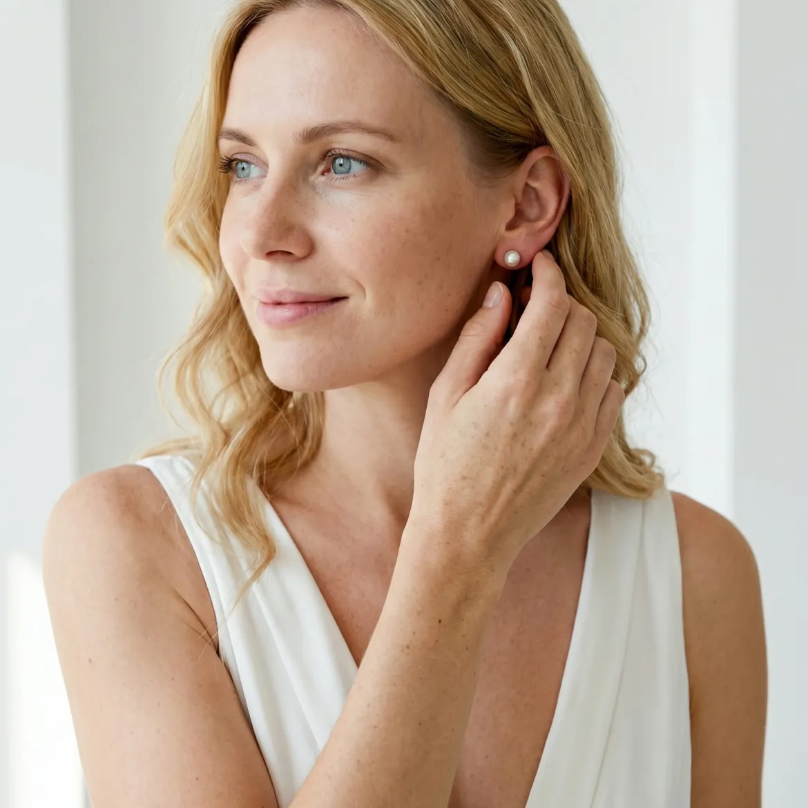 7.0-7.5mm Hanadama Akoya Round Pearl Stud Earrings