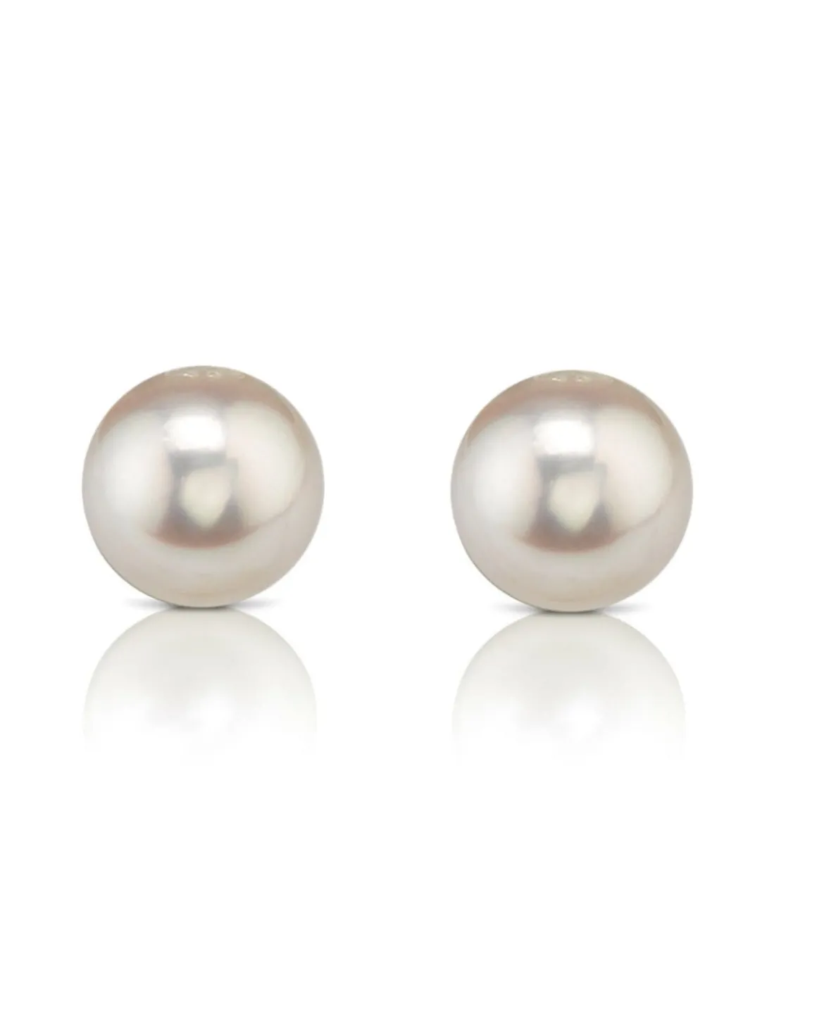 7.5-8.0mm Hanadama Akoya Round Pearl Stud Earrings