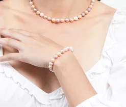 8.0-8.5mm Multicolor Freshwater Pearl Bracelet - AAAA Quality
