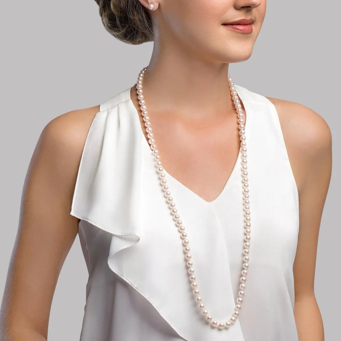 8.5-9.5mm Opera Length Freshwater Pearl Necklace