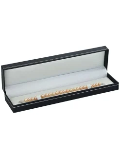 9.5-10.5mm Peach Freshwater Pearl Bracelet - AAAA Quality