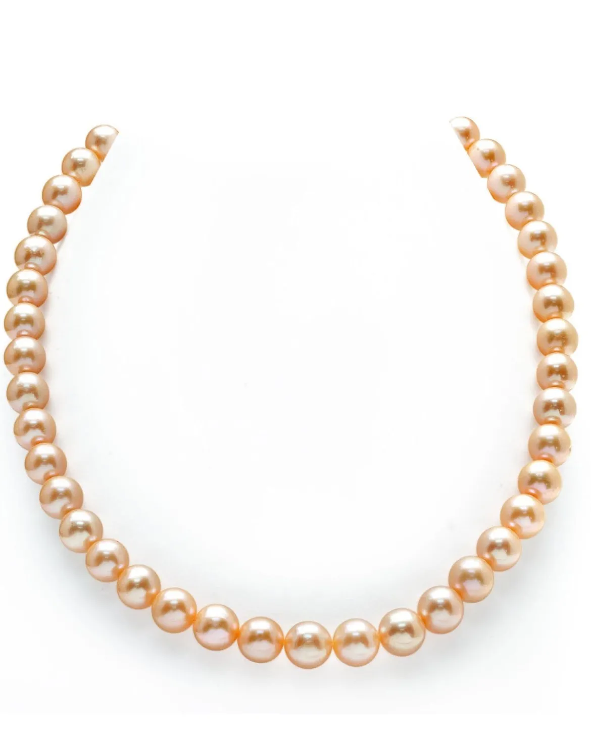 8.5-9.5mm Peach Freshwater Pearl Necklace - AAA Quality