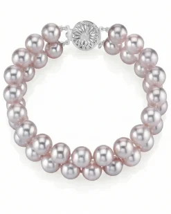 6.5-7mm Pink Freshwater Double Pearl Bracelet - AAA Quality