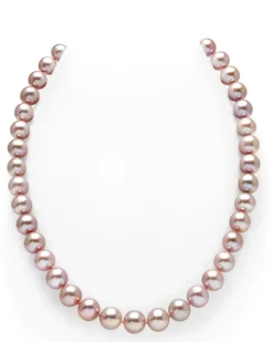 9.5-10.5mm Pink Freshwater Pearl Necklace - AAAA Quality
