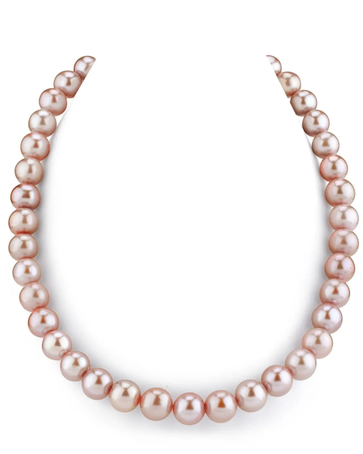 10.5-11.5mm Pink Freshwater Pearl Necklace- AAAA Quality