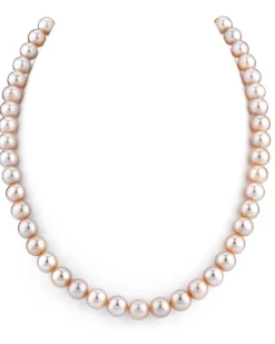 8.0-8.5mm Pink Freshwater Pearl Necklace - AAAA Quality