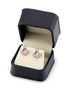 12mm Pink Freshwater Round Pearl Stud Earrings